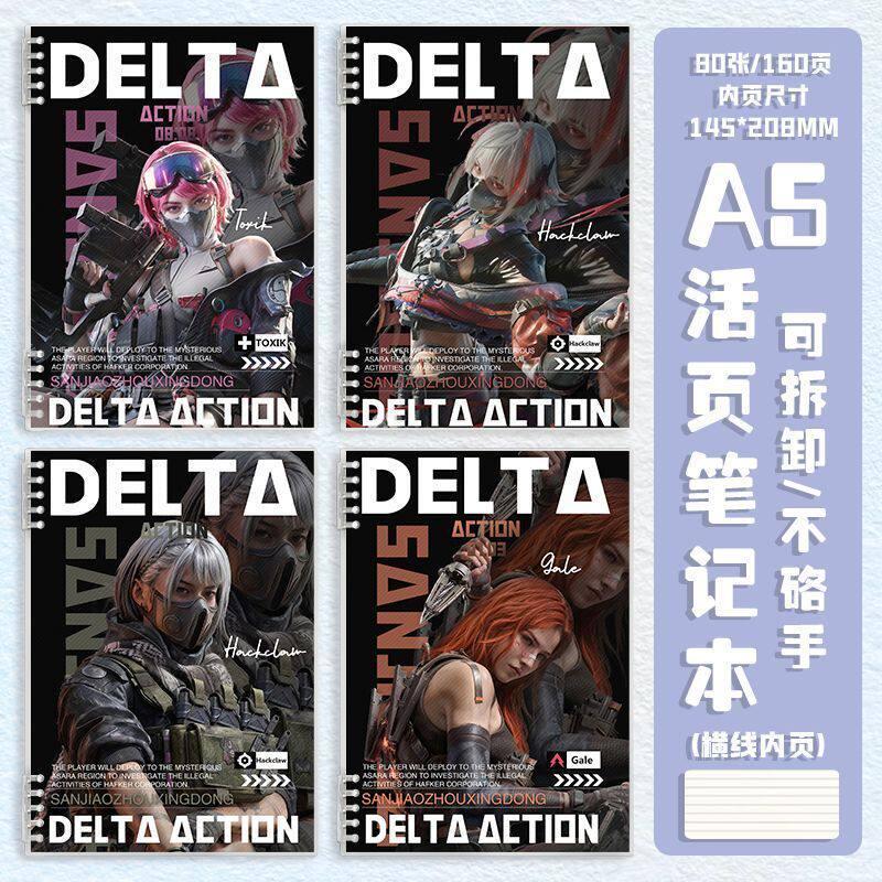 2026 Delta Veyron Hacking Claw Ururu Blast หมาป่าสีแดงโน้ตบุ๊คที่ถอดออกได้ a5 นักเรียนแนวนอน Line No