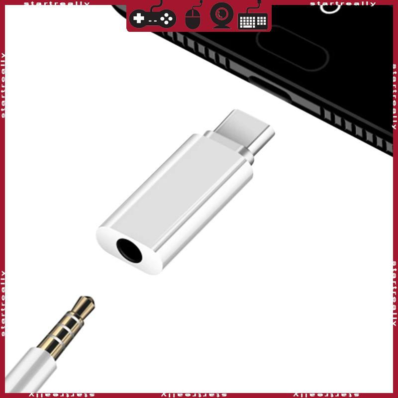 ST USB C ถึงอะแดปเตอร์หูฟัง Universal Type C อะแดปเตอร์แปลงแบบพกพา Type-C ชาย 3 5 มม.หูฟังหญิง Adap