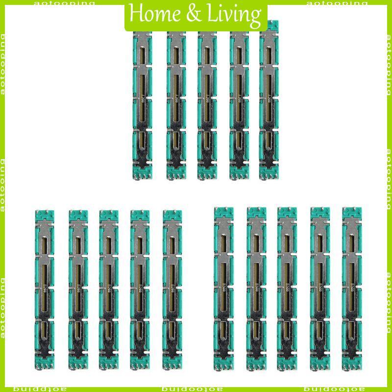 AOTOO 5PCS 75 มม.Fader A20K B20K B50K ตรงสไลด์ Potentiometer สําหรับ Behringer