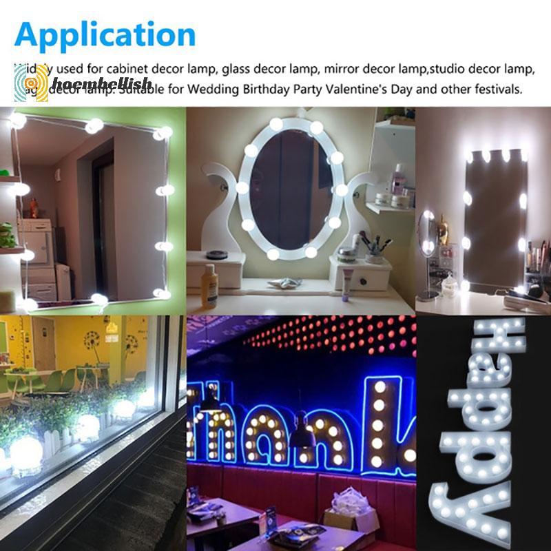 <Hembellish>Hollywood Style LED Bulbs Vanity Makeup Dressing Table USB Mirror Lights Kit ได้ดี