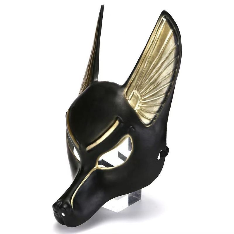 หน้ากากแฟนซี หน้ากากฮาโลวีน Death God Anubis Jackal God Mountain Dog Wolf Head Sorrow คอสเพลย์ Demon