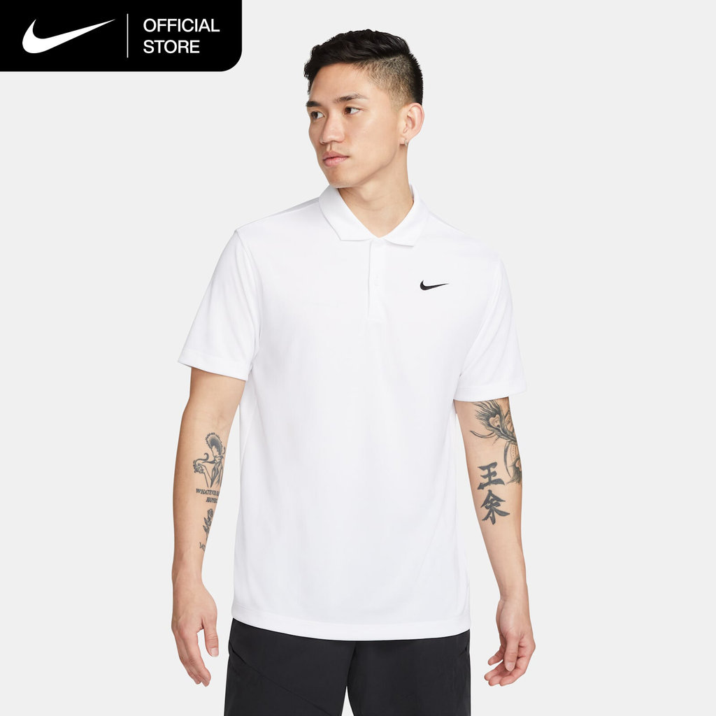 Nike Dri-FIT Men's NikeCourt Tennis Polo - White [DH0858-100]