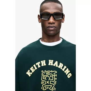 H&M(เอชแอนด์เอ็ม) เสื้อวอร์มพิมพ์ลายโอเวอร์ไซส์แบบเข้ารูป Men Oversized Fit Printed sweatshirt 1218803_7