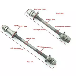 [MT] Solid Construction Bike Axle Set ด้านหน้าและด้านหลัง Heavy Duty Lever สําหรับการบํารุงรักษาประกอบจักรยานเสือภูเขา