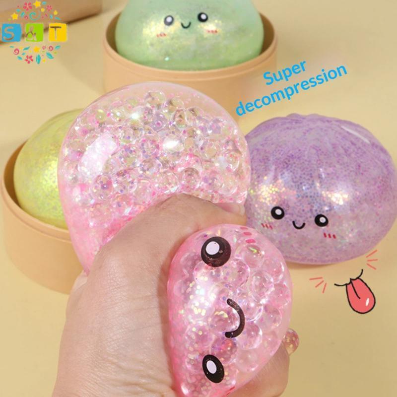 [S&T] จําลองซาลาเปา Squishy ของเล่นนุ่มหยิกขนมปังเดสก์ท็อป Dpression เครื่องประดับความเครียดบรรเทาสําหรับใช้ภายในบ้านและสํานักงาน {th}