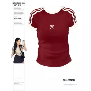 【จัดส่งตลอด 24 ชั่วโมง】M-4XLมีหลายสีให้เลือกคอกลมเสื้อครอปเท่ๆเสื้อแฟชั่นผู้หญิงวัยรุ่นสวยๆรุ่นยอดนิยมชุดเดรสสวยหรูลุค
