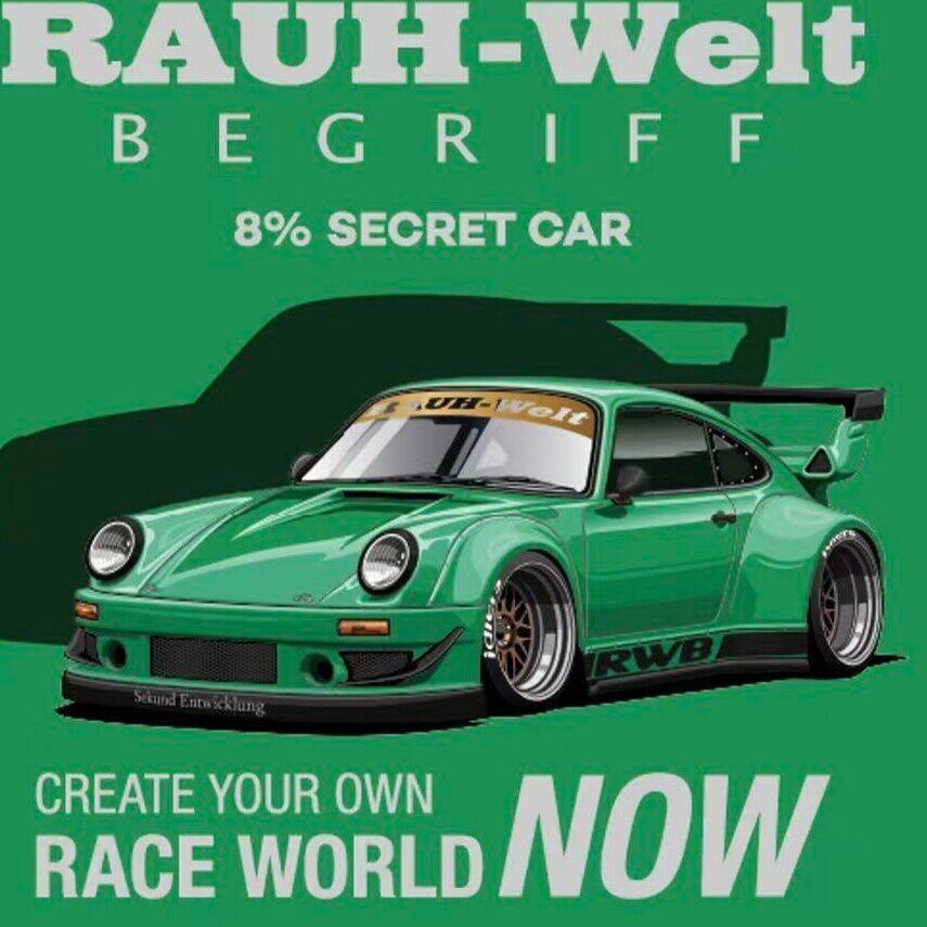 Xcartoys&POPRACE 1/64 Porsche 930 RWB "HEC" โมเดลรถ รถของเล่น สําหรับเด็กผู้ชาย ของขวัญวันเกิด ของเล่นเด็ก รถสะสม#peetyeee
