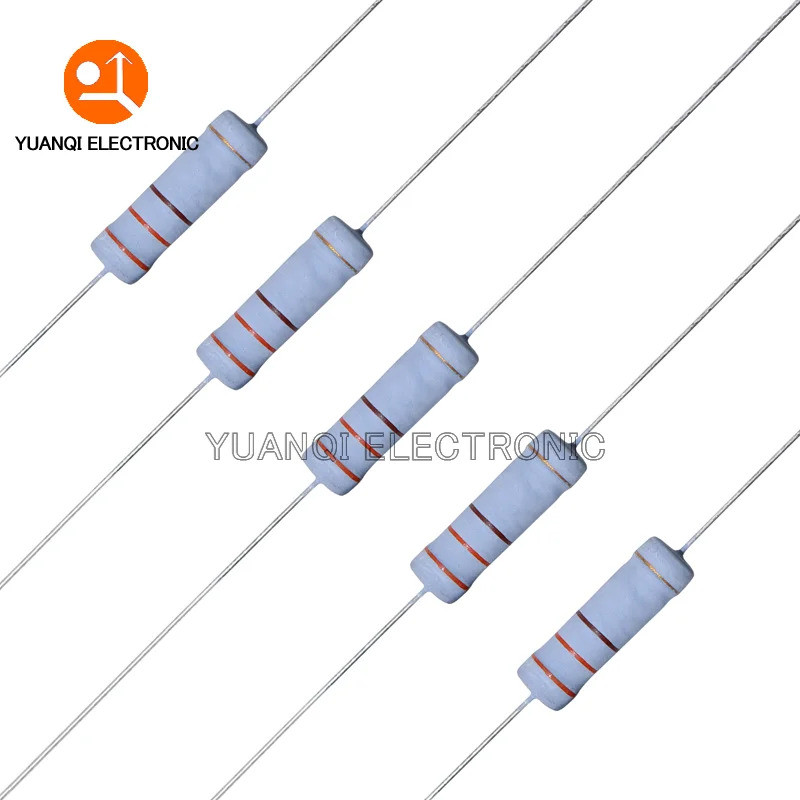 10pcs 5W โลหะออกไซด์ฟิล์ม Resistor 5% 1R-10M 100R 430R 470R 1K 4.3K 5.1K 10K 33K 47K 100K 1M 150 240