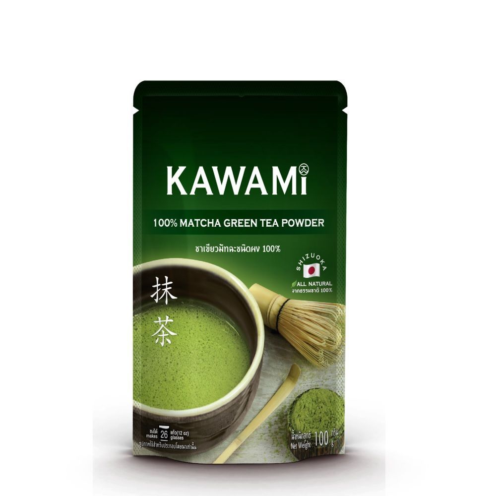 [สินค้าส่งด่วน] คาวามิ ผงมัทฉะ 100% ขนาด 100 กรัม KAWAMI 100% MATCHA 100G.