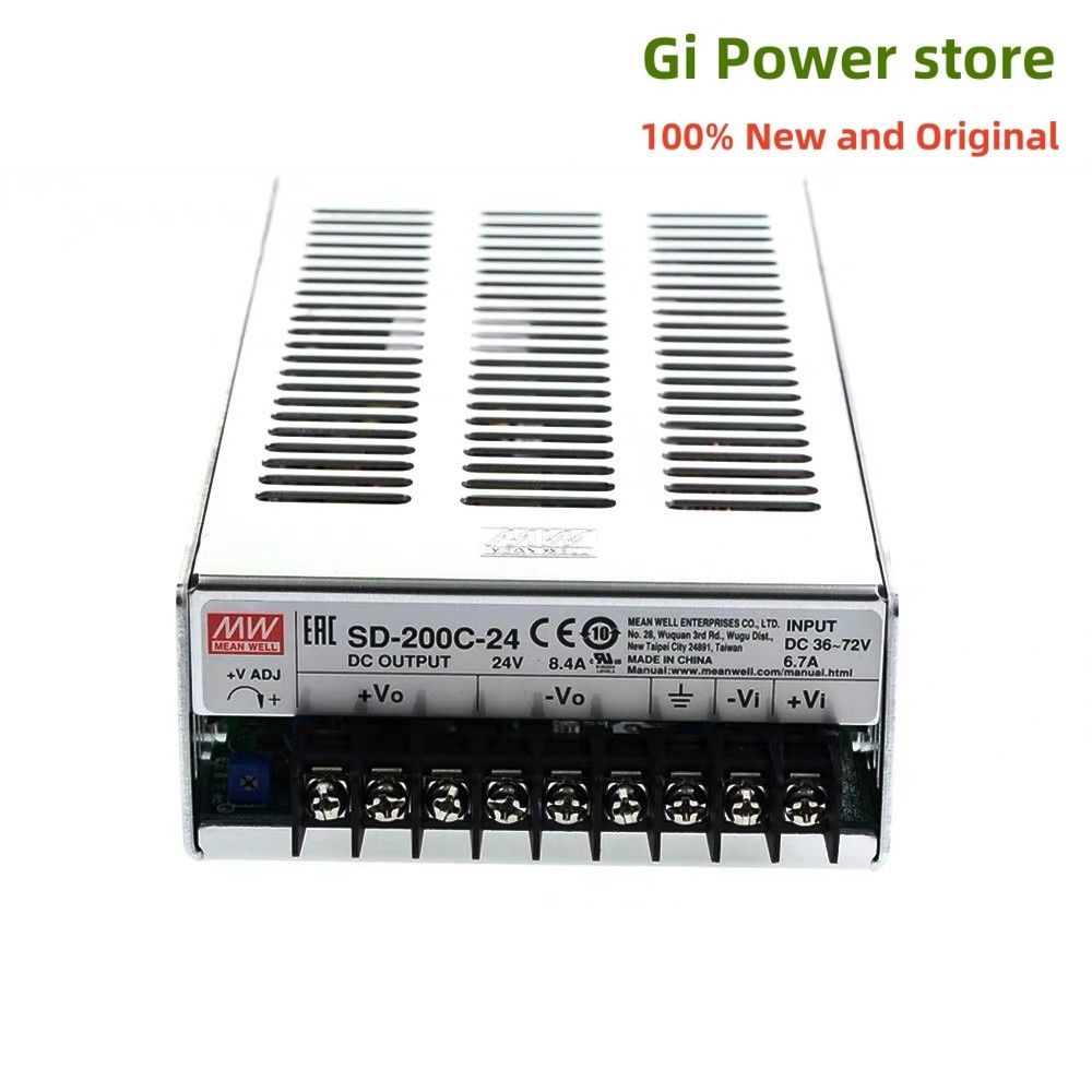 SD-200B/200C/200D 200W Mean Well เอาต์พุตเดี่ยว DC-DC Converter SD-200B-12/24/48/5 SD-200C-12/24/48/
