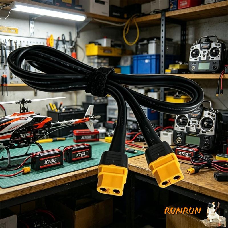 RUNN ยืดหยุ่น PVC XT60 หญิงสายไฟสําหรับการจัดเก็บพลังงานและแอพพลิเคชั่นระยะไกล XT60 สายชาร์จ 50 ซม.