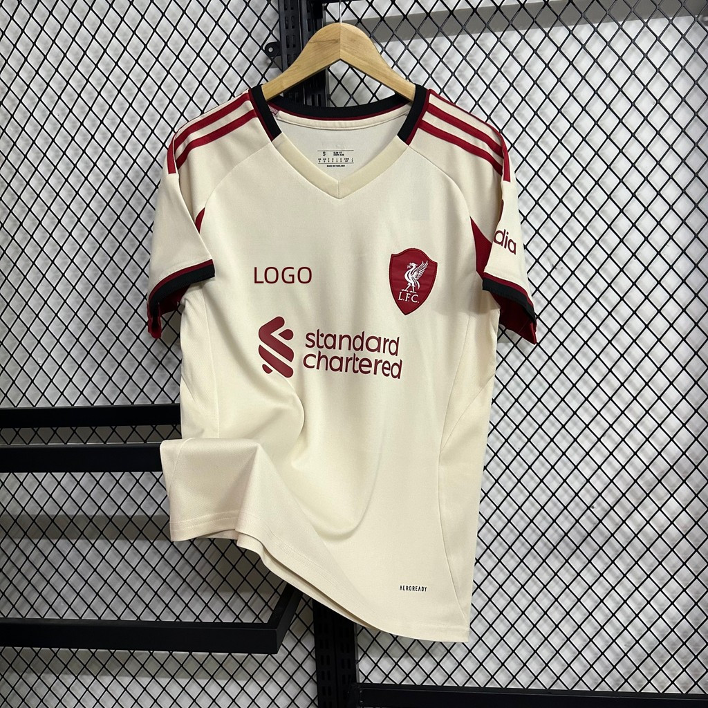 2025/26 Liverpool Fans Edition Mens Liverpool Away เสื้อฟุตบอลแขนสั้น