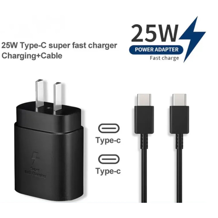 Mstar "25W Universal Super Fast Charger Travel Adapter พร้อมสาย Type-C/Type-C ถึง Type-C