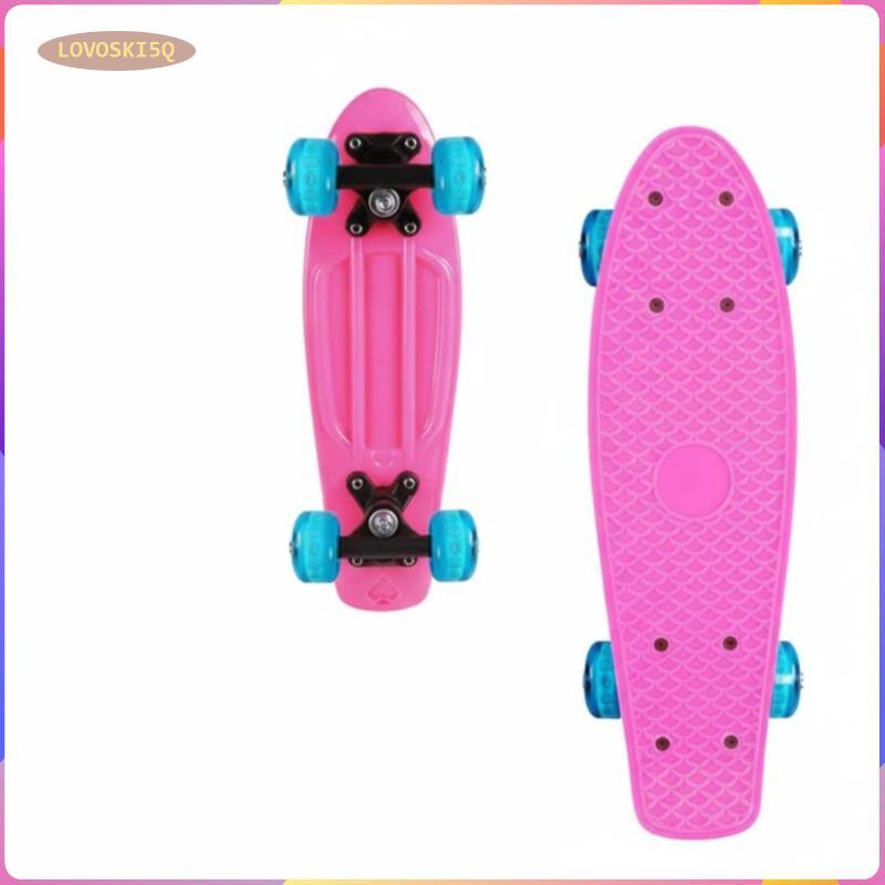 [lovoski5q] สเก็ตบอร์ดสําหรับเด็กรายการระดับสมดุลเทรนเนอร์ LED ล้อขนาดกะทัดรัด Penny Board สําหรับเด