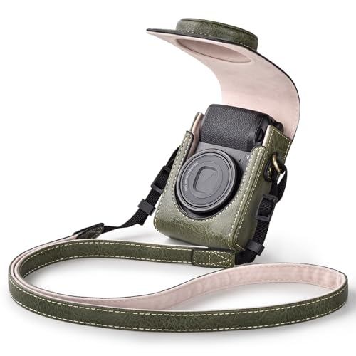 Rieibi Camera Bag with Strap for Sony ZV1F/ZV1, Fujifilm X-Half/X-HF1, Ricoh GR IV/GR IIIx/GR III, P