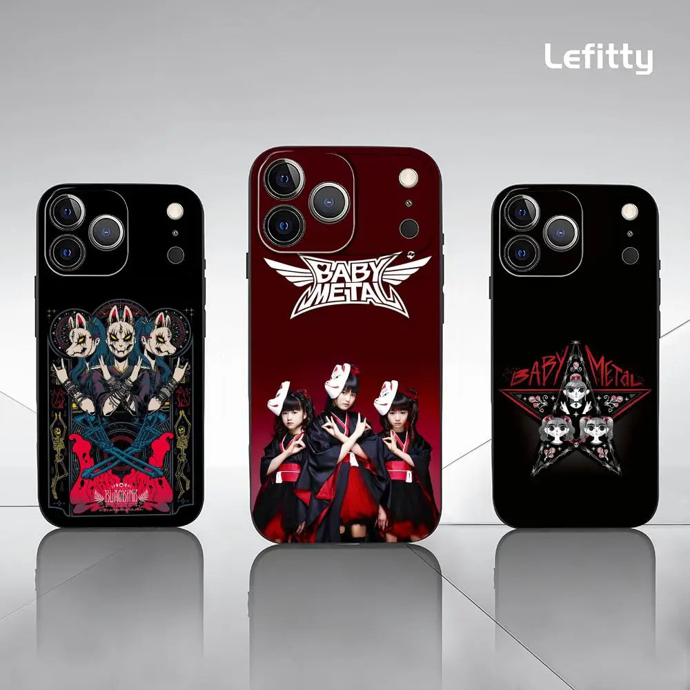 TP-1 Band B-BABYMETALเคสโทรศัพท์สําหรับIPhone 17 16 15 14 13 12 11 Pro Max Plus MiniสีดําFrosted Sof