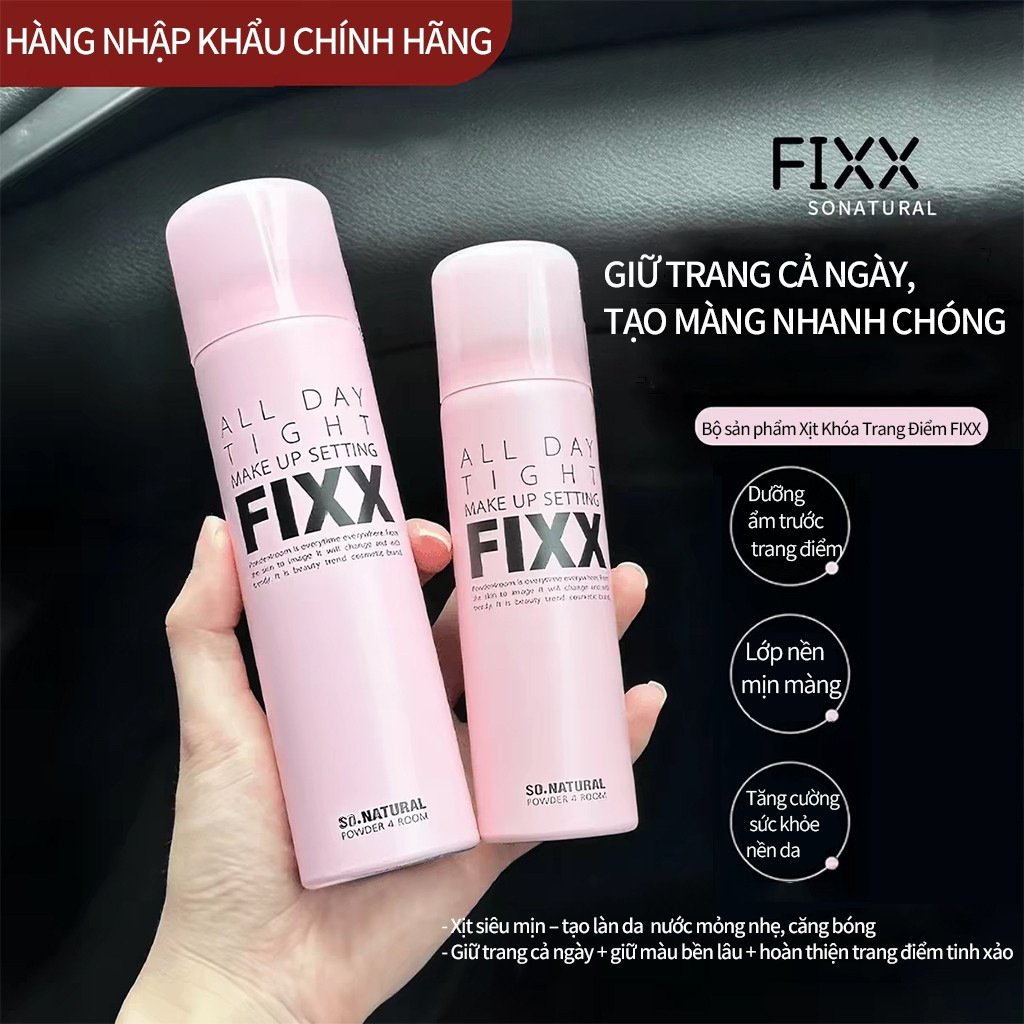 Makeup Fixx So Natural Setting Spray for All Skin Types AllDay Tight - Real Matte - Water Glow Makeu