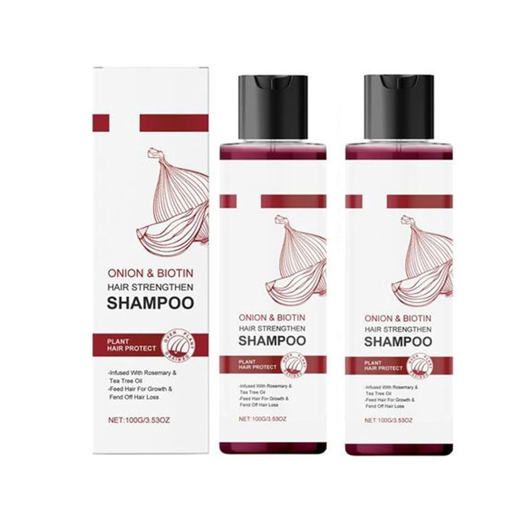 Onion Biotin Shampoo, 2 Prize 100 g Onion Biotin Hair Growth Shampoos, Care Cleansing Onion Rosemary