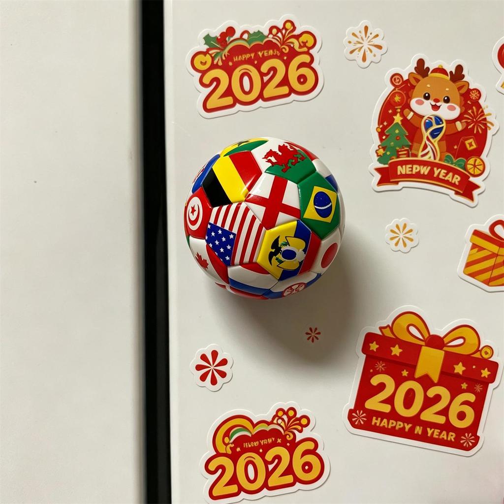 2026 ฟุตบอลโลกฟุตบอลสามมิติตู้เย็นสติกเกอร์พีวีซีหมื่นธงฟุ รูปที่ 4