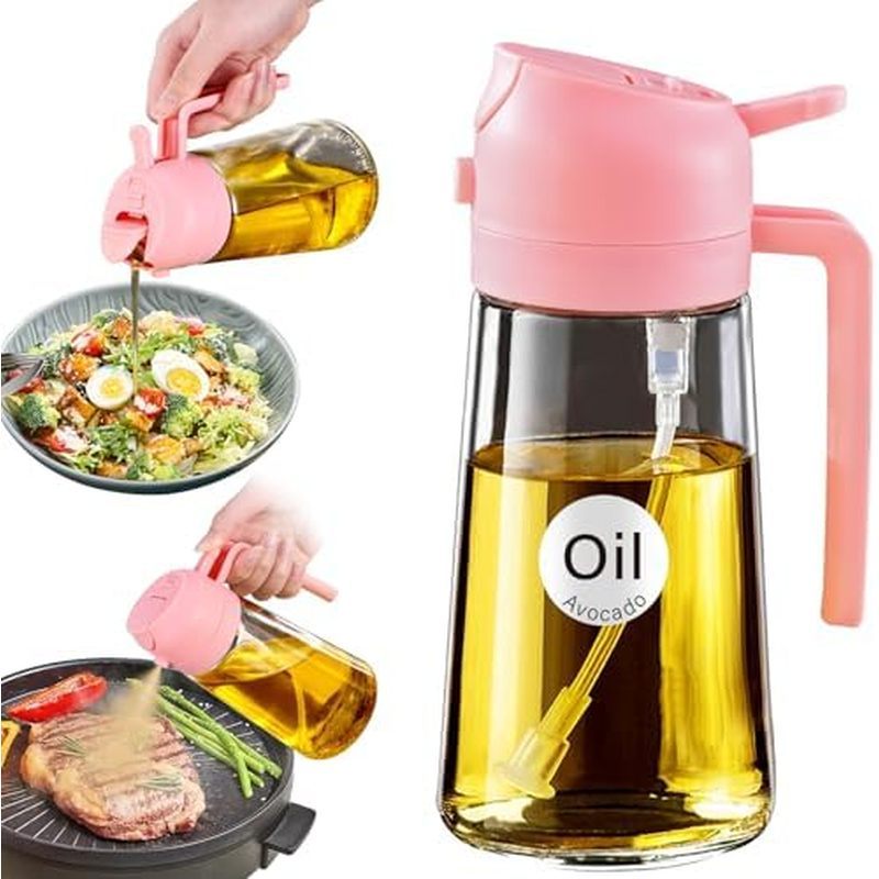ers, Food-grade Glass Oil Spray Bottle, Oil Dispenser and Oil Sprayer for Kitchen, Salad, Frying, BB