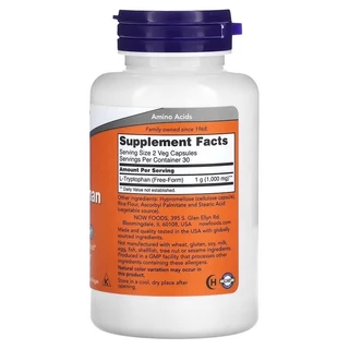 พร้อมส่ง NOW Foods L-Tryptophan 500 mg Double Strength 1,000 mg แอลทริปโตเฟน