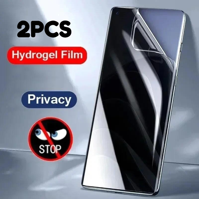 2 ชิ้นคลุมทั้งหมด Anti Spy ความเป็นส่วนตัว Hydrogel ฟิล์มสําหรับ vivo T5x T5 T4 Pro 5G Anti Blue Lig