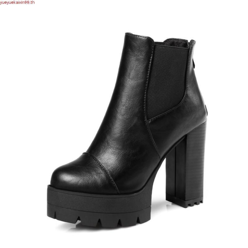 chloe.store 🖤พร้อมส่ง 36-43 🖤 รองเท้าบูทส้นสูงไซส์ใหญ่