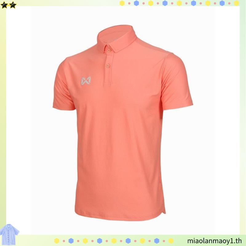 WARRIX เสื้อโปโล La Vida WA-3318-EE (สีเทาเข้ม-เขียวสะท้อนแสง)