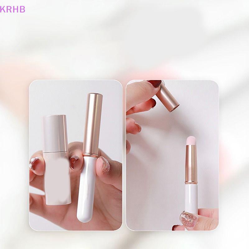KRHB 1 PC Mini ปลายนิ้ว Lipsti Blending แปรงแต่งหน้า Precision คอนซีลเลอร์ Make up แปรงโดมขนาดเล็กแบ