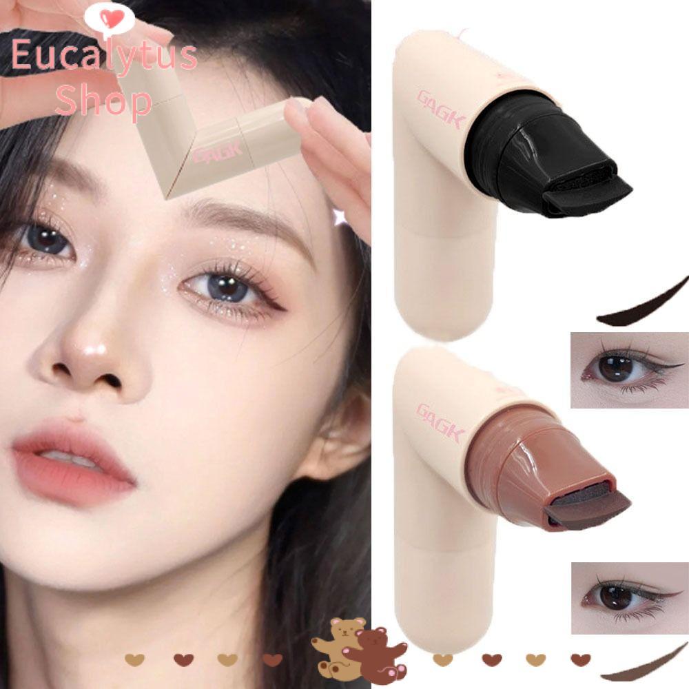 EUCALYTUSS Eye Liner Stamp,สีดําสีอายไลเนอร์กันน้ํา,Quick Dry Rotatable Long Lasting Eyeliner Stamp 