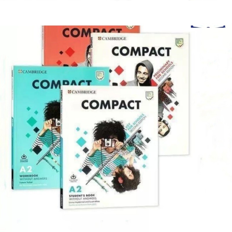 YJJJ  Cambridge Exam KET PET Compact Key สําหรับโรงเรียนระดับ A2/B1 s Cambridge KET /PET Exam หนังสื