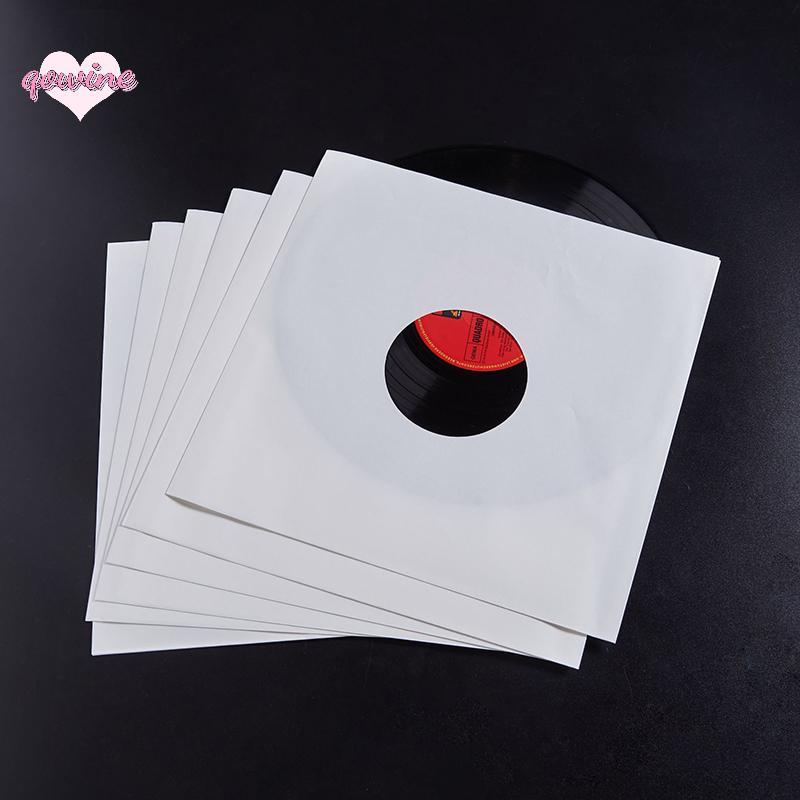 [qowine] 10pcs Vinyl Records Sleeves LP Record Cover Resealable Outer Sleevesposite Kraft Paper Bag 