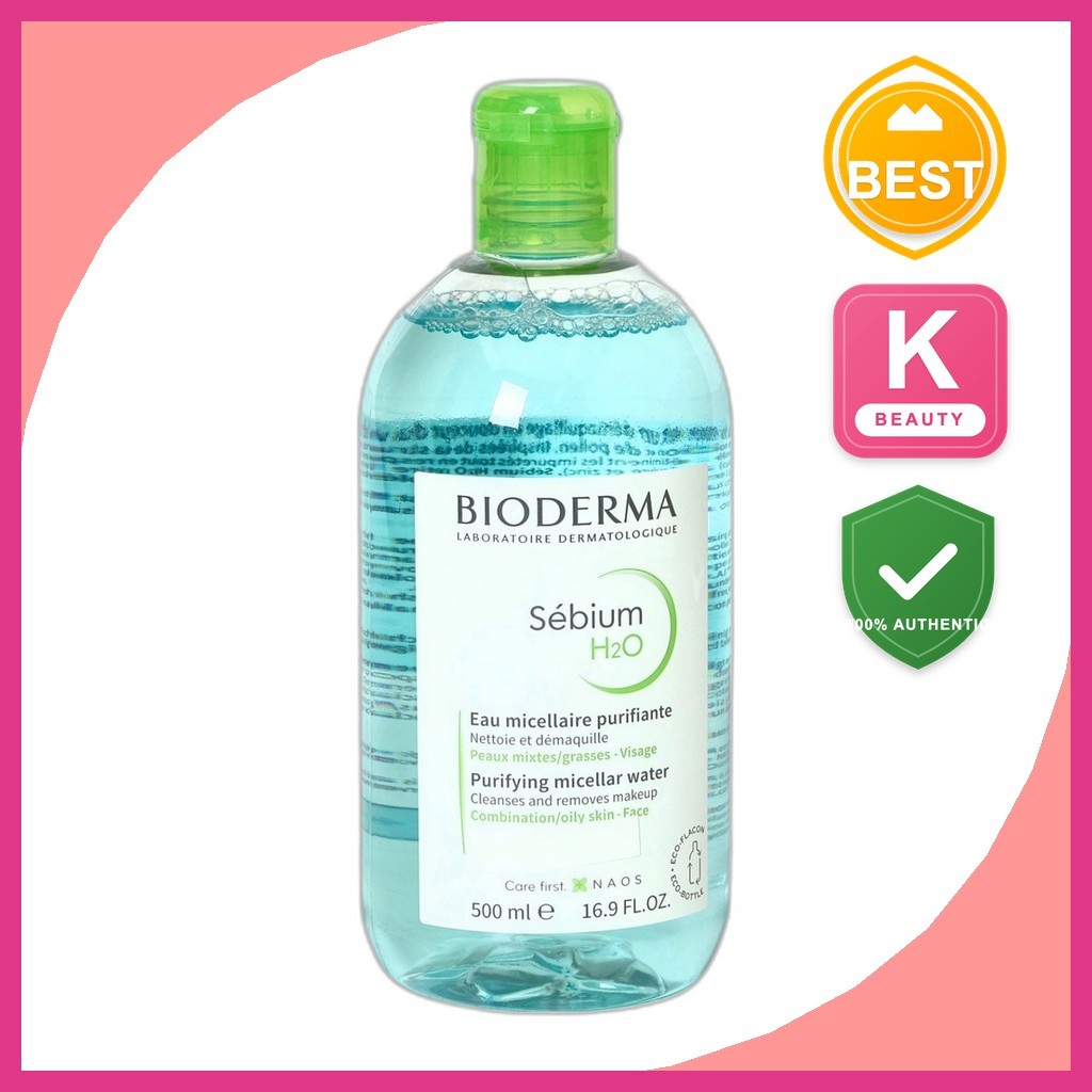 [bioderma] Sebium H2O Purifying Micellar Water, 500ml, 1pc / Korean Cleansing Water / Makeup Remover