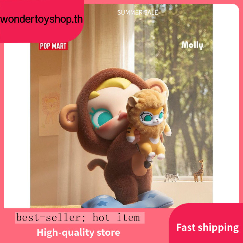 P POPMART Baby Molly Meow Fun Yongsheng Series Hand-made เครื่องประดับอินเทรนด์ของขวัญเล่นอินเทรนด์