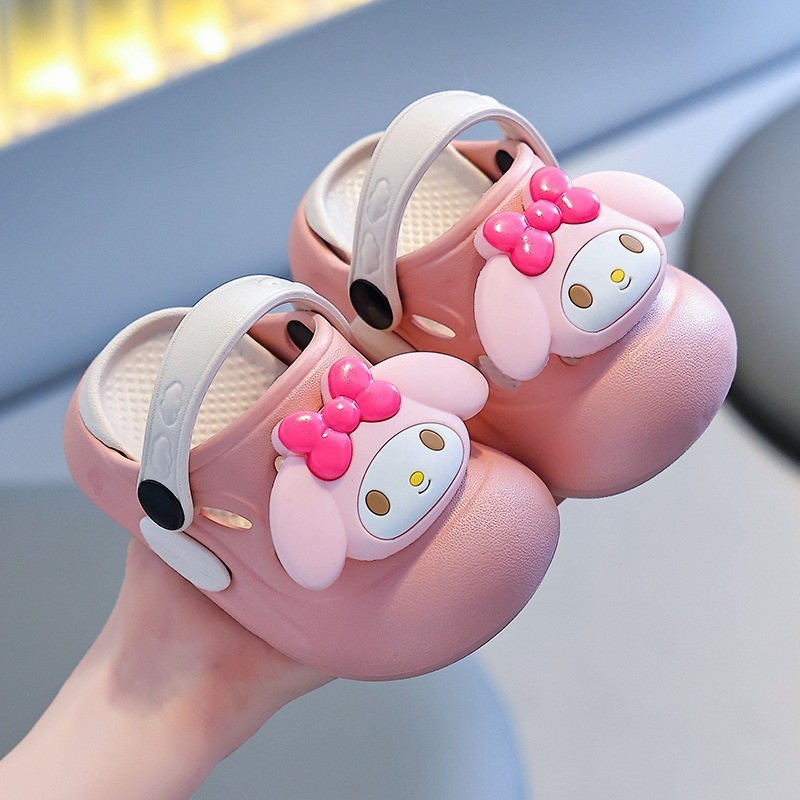 MU8R ไม่มีกลิ่นฤดูร้อนเด็กรองเท้าหลุม EVA Soft Sole Anti-slip ชายหญิงชายหาด Baotou รองเท้าแตะเด็กรองเท้าแตะ