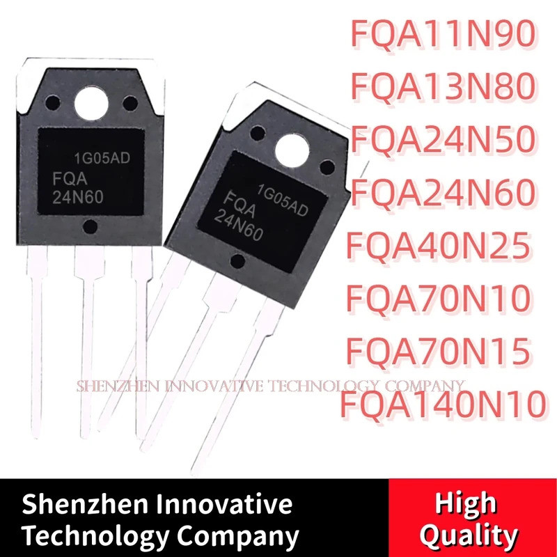 5PCS FQA11N90 FQA13N80 FQA24N50 FQA24N60 FQA40N25 FQA70N15 FQA140N10 TO-3P MOS Field-Effect ทรานซิสเ