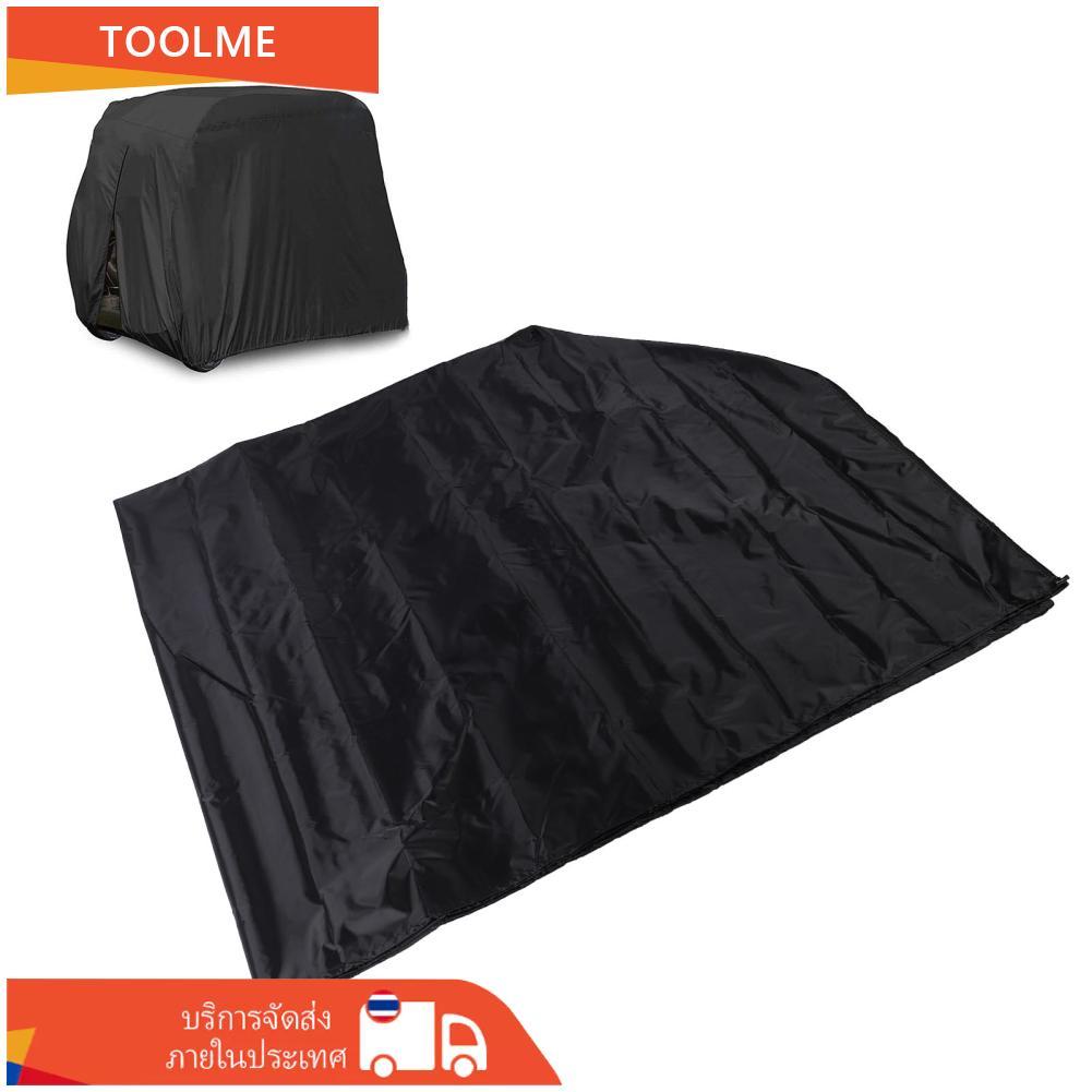 Club Cart Dust Cover สีดำ Rays Isolation Oxford Cloth สำหรับรถกอล์ฟโดยสาร 2 + 2 คัน