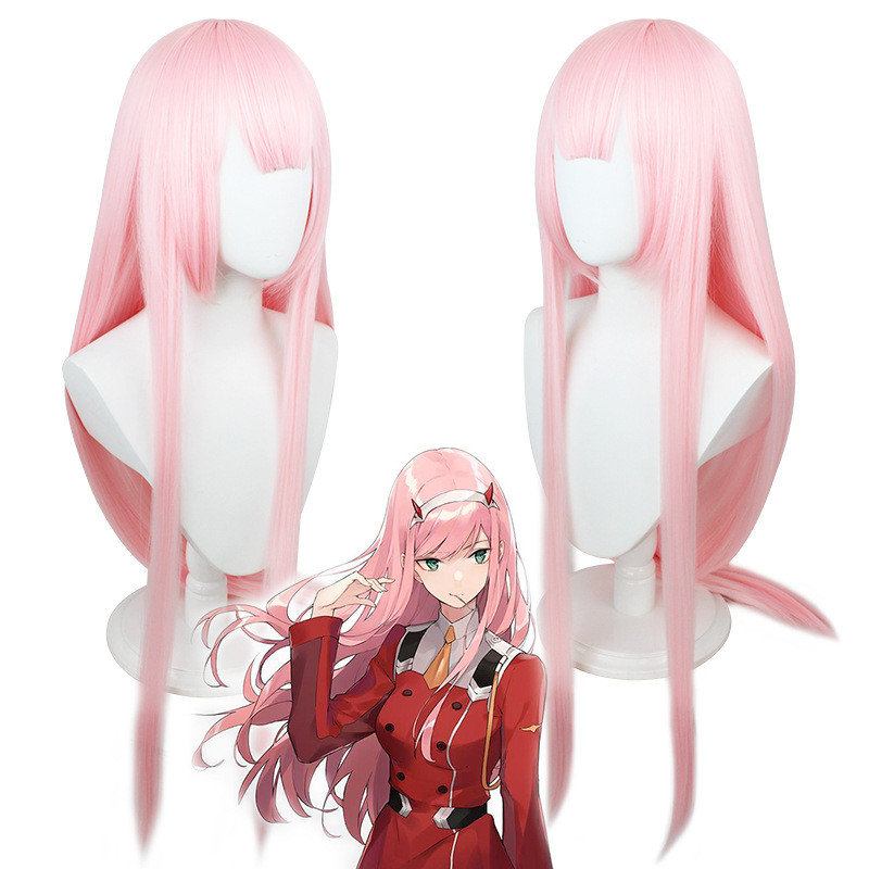 Darling in the Franxx Bird of Paradise Cos Wig Long Zero Two 002 National Team Lady m9zc