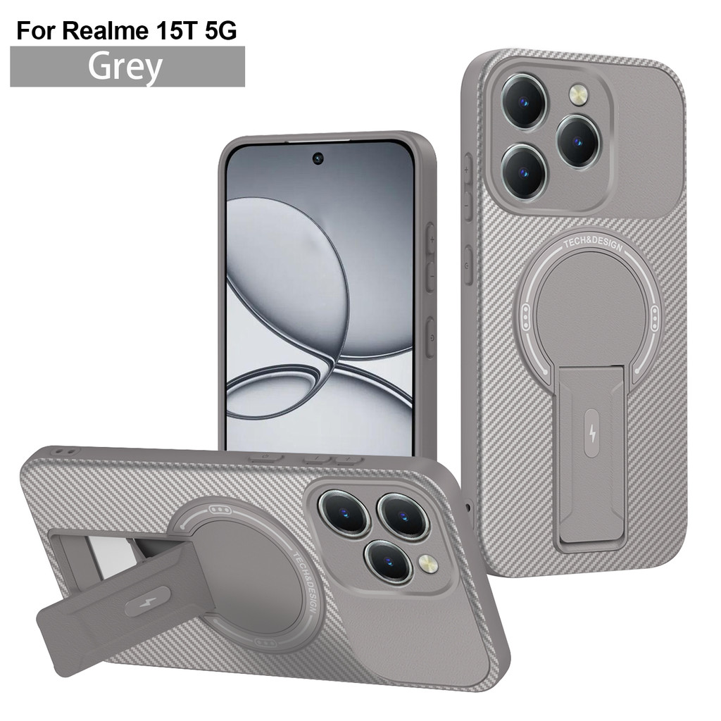 ใหม่สําหรับRealme 15 14 Pro Plus 15T 14T 14Xหมายเหตุ70T 80 Narzo 80x C71 C75x P3xแม่เหล็กคาร์บอนเนื้อเคสโทรศัพท์PC + TPUฝาครอบกระจายความร้อน