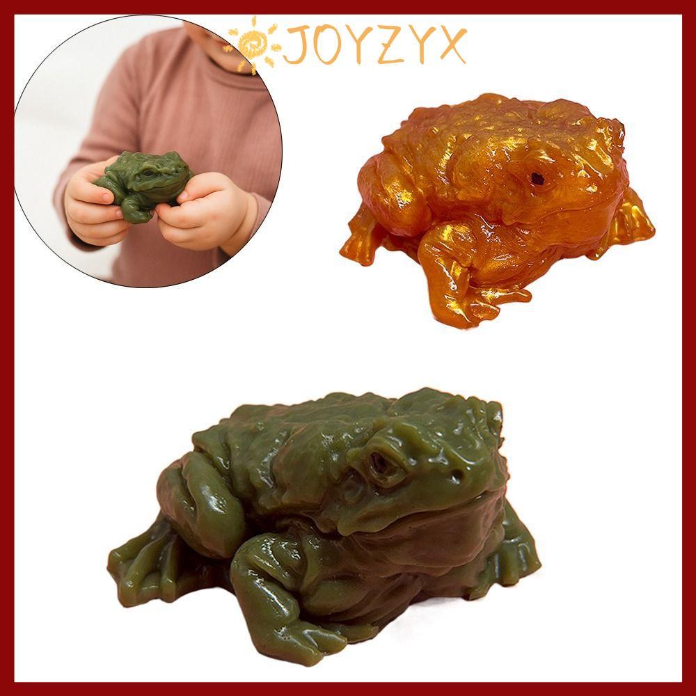 จัดส่งจากประเทศไทยJOYZYX Frog SimulationToy, Soft Sticky Frog Squeeze, Toad Stress-relief Decompression Toy ของเล่น Tricky