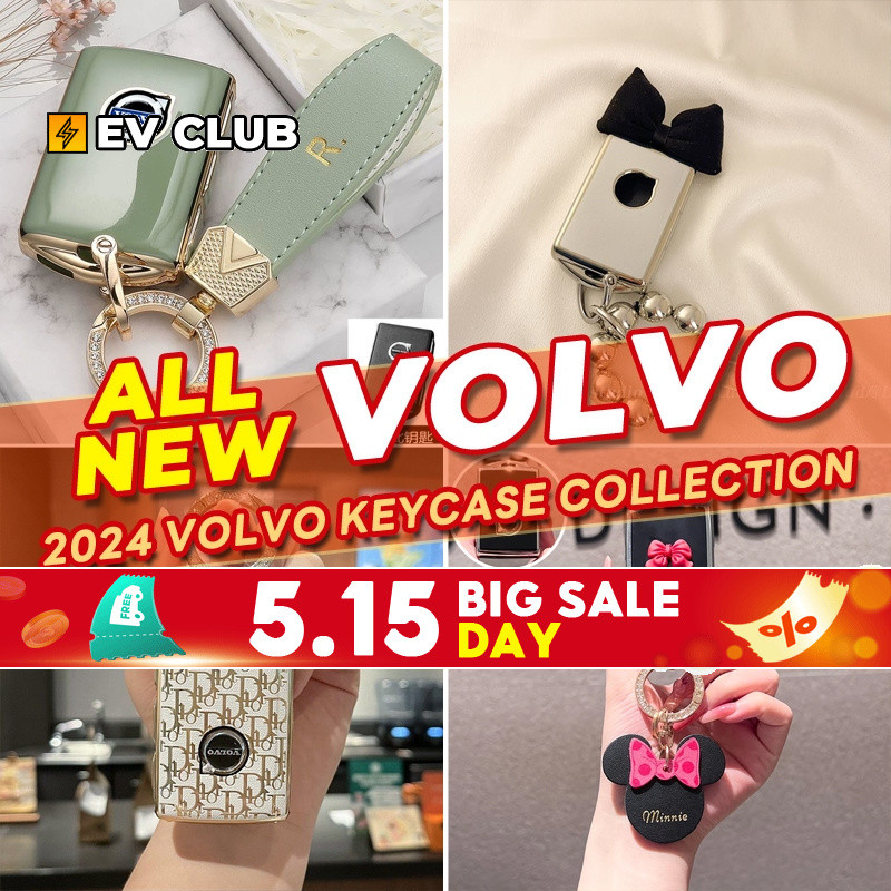เหมาะสําหรับ Volvo C40 Volvo XC40 รวมทุกอย่าง Key Shell Key Case กุญแจรถจี้สดน่ารักสาวใหม่รถต้องมี B