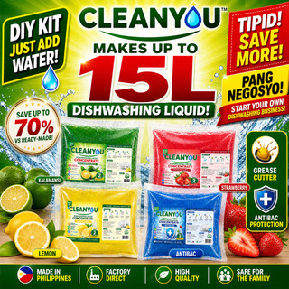 [Influencer] CLEANYOU Powerful Grease Cutter Dishwashing Liquid DIY Concentrate Makes Up To 15L