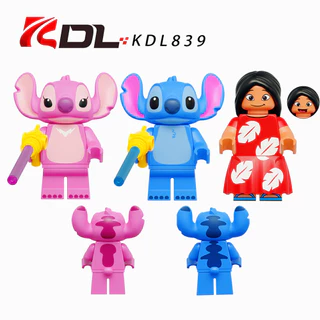 ภาพยนตร์ที่มีชื่อเสียงการ์ตูน Stitch Angel Lilo Building Blocks ตัวเลขการศึกษา Collective ของเล่นสําหรับเด็ก