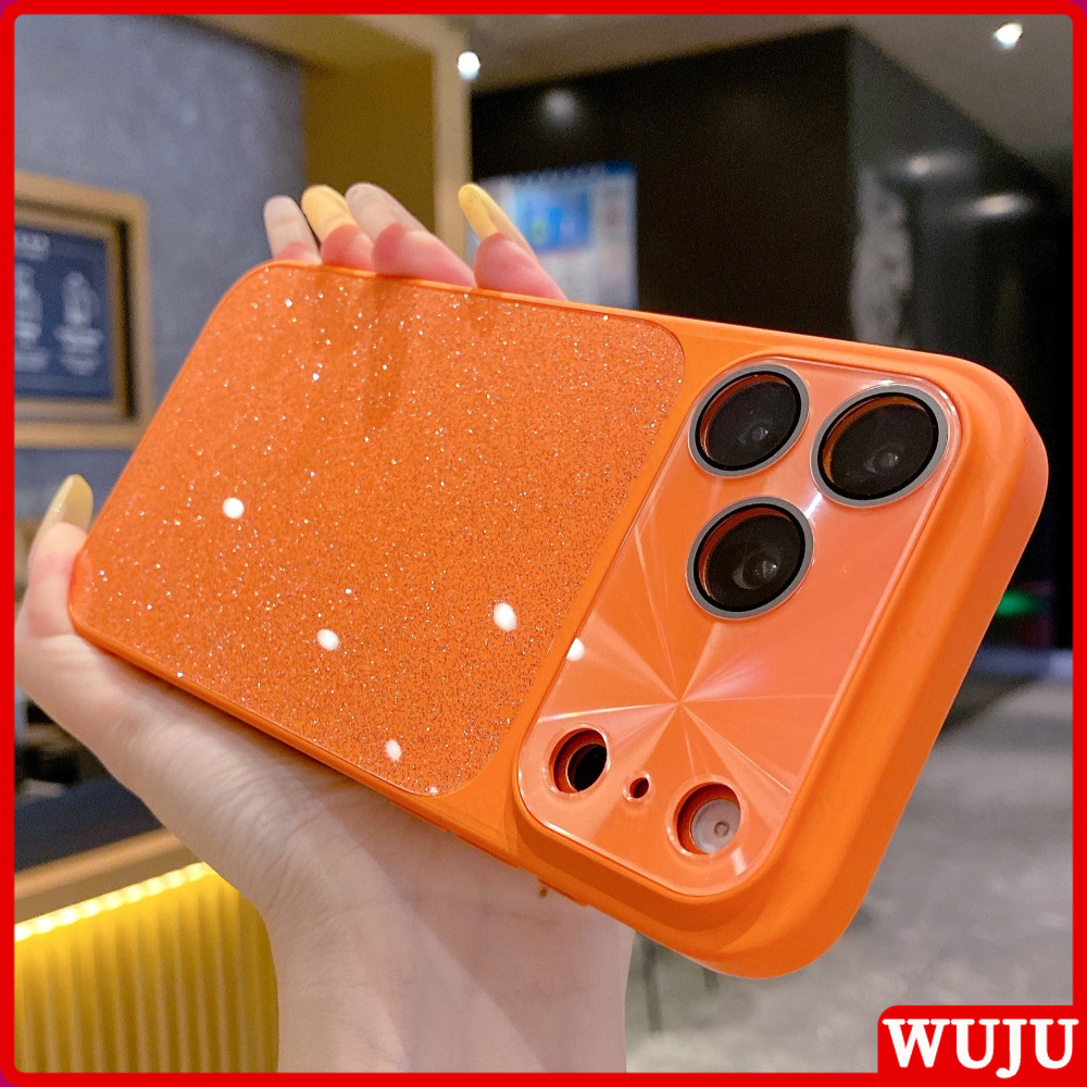 WUJU Sparkling Glitter Liquid Crystal Case เข้ากันได้สําหรับ IPhone 17 16 15 14 13 12 11 Pro Max, พร้อมการป้องกันดูดซับแรงกระแทก, ยกเลนส์ยาม, และโปรไฟล์บาง