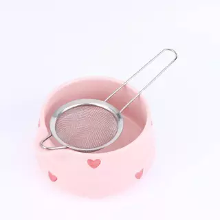 Flymesit 2/4/5 ชิ้น Heart Decal ชุดมัทฉะเซรามิก, ชุดมัทฉะน่ารักประกอบด้วยชามมัทฉะ, ที่ปัดมัทฉะและที่วาง, ตักไม้ไผ่, ตะแกรง EN
