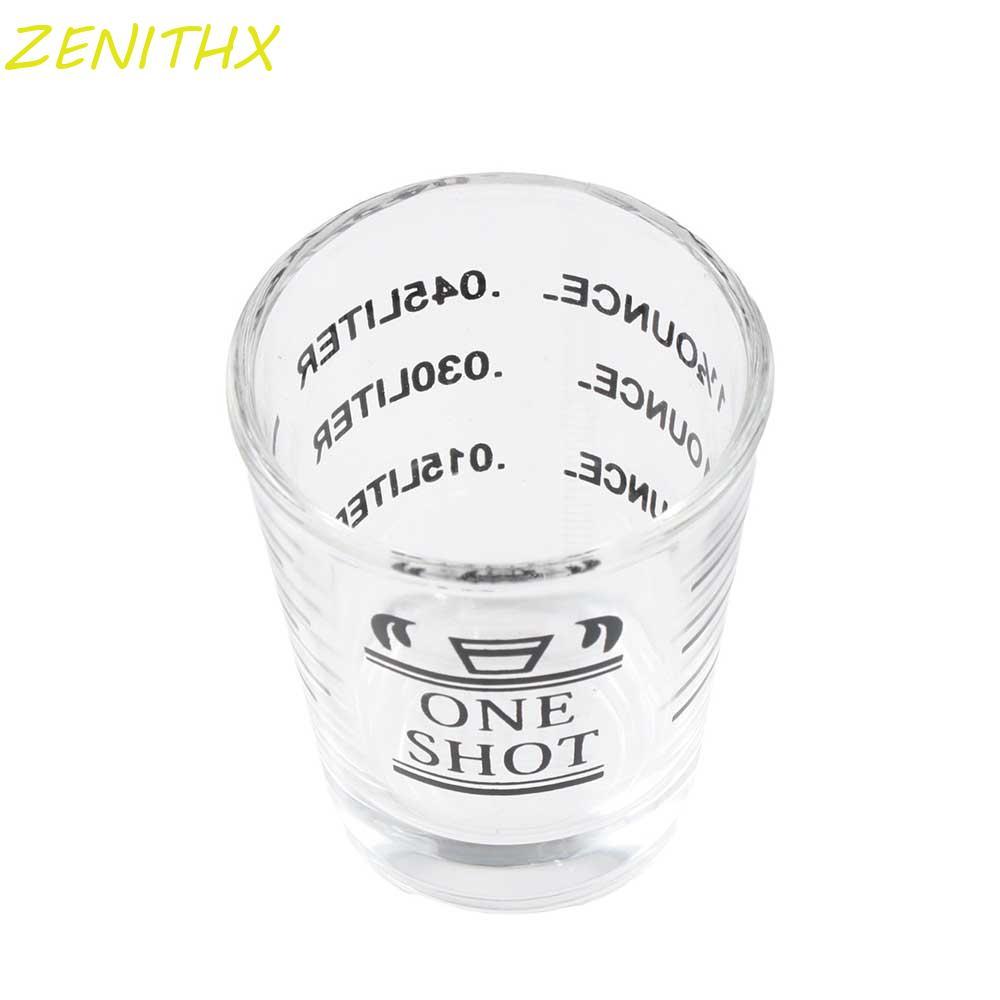 ZENITHX Jigger อุปกรณ์บาร์กาแฟพร้อมแก้วช็อตทนความร้อนขนาด