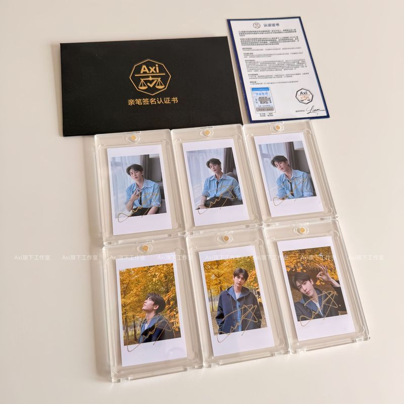 พร้อมใบรับรอง Zhang Linghe ลายเซ็นภาพถ่าย 10 ซม.Polaroid Photocard Fan Cheering Collection ของขวัญสํ