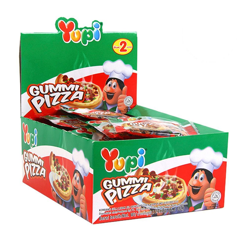 [สินค้าส่งด่วน] ยูปี้กัมมี่ พิซซ่า 8 กรัม. X24 YUPI GUMMY PIZZA 8G. X24