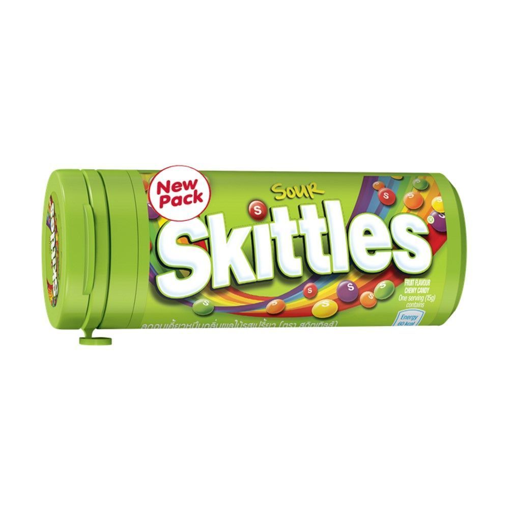 [สินค้าส่งด่วน] สกิตเทิลส์ลูกอมรสเปรี้ยว 30 กรัม SKITTLES SOUR TUBE 30 G.