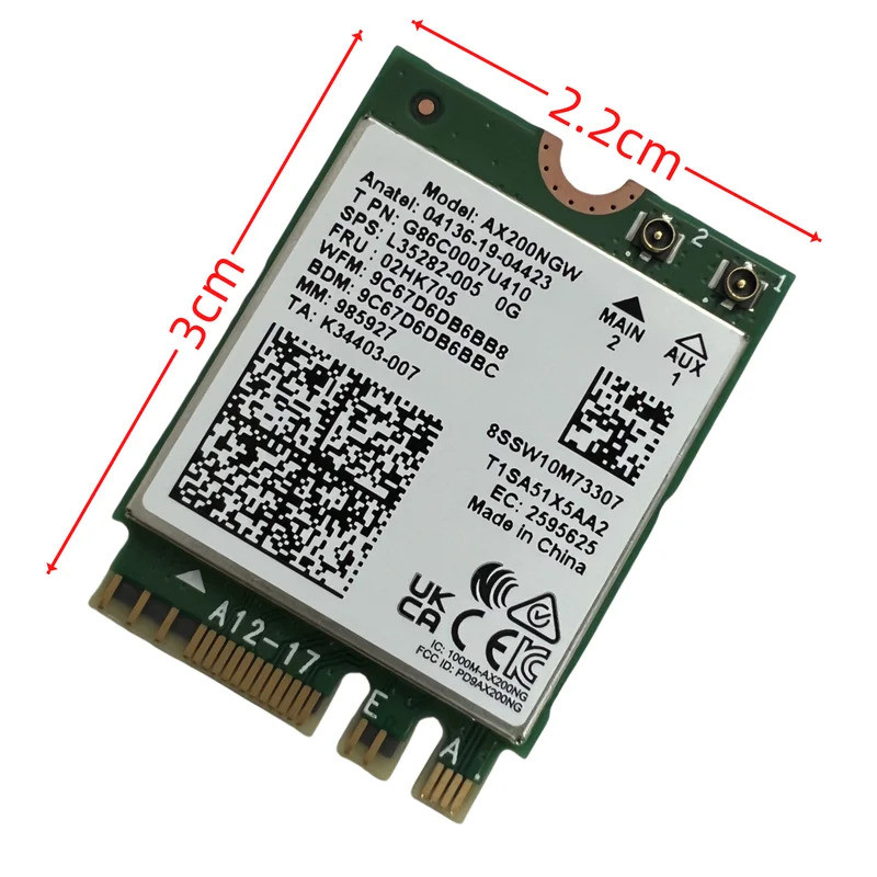 ใหม่สําหรับ Lenovo m710q m910q m910x m720q m920q m920x p320 p330 AX200NGW 5.2 WiFi การ์ดเครือข่ายไร้
